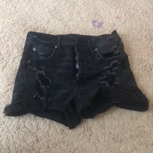 Black Jean Shorts